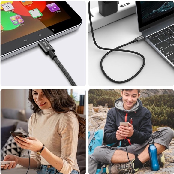 USB C to USB C Cable,100W 5A Super Fast Charger cable (2 pack) - Picture 6 of 6